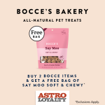 Buy 2 Booce items, get a free bag of Say Moo treats