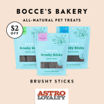 Bocce's Bakery Brushy sticks $2 off